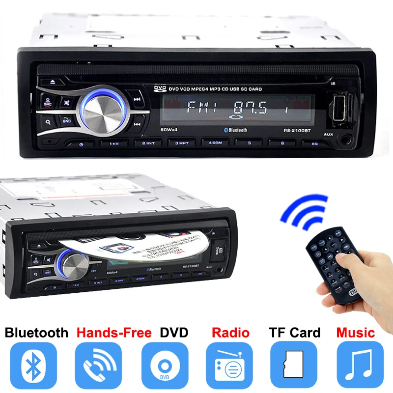 Авто CD плеер DVD помощи при парковке 1 Din 12 V Bluetooth автомобильное радио аудио авто