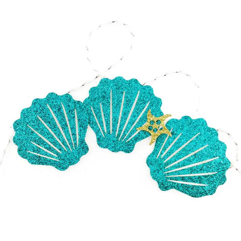 1 Set Mermaid Themed Birthday Letter Pull Flag Party Decoration MermaidHappy Birthday Banner Celebration Gifts Supplies