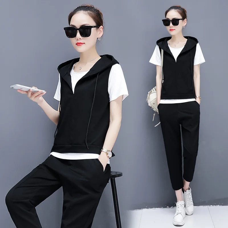 

To film Han edition loose fashion leisure sports suits summer wear the new female three-piece dress