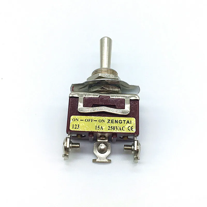 

1PC Toggle Switch SPDT 3 Pin (ON) OFF (ON) 3 Position Rocker Switch 15A 250VAC Momentary Self Return