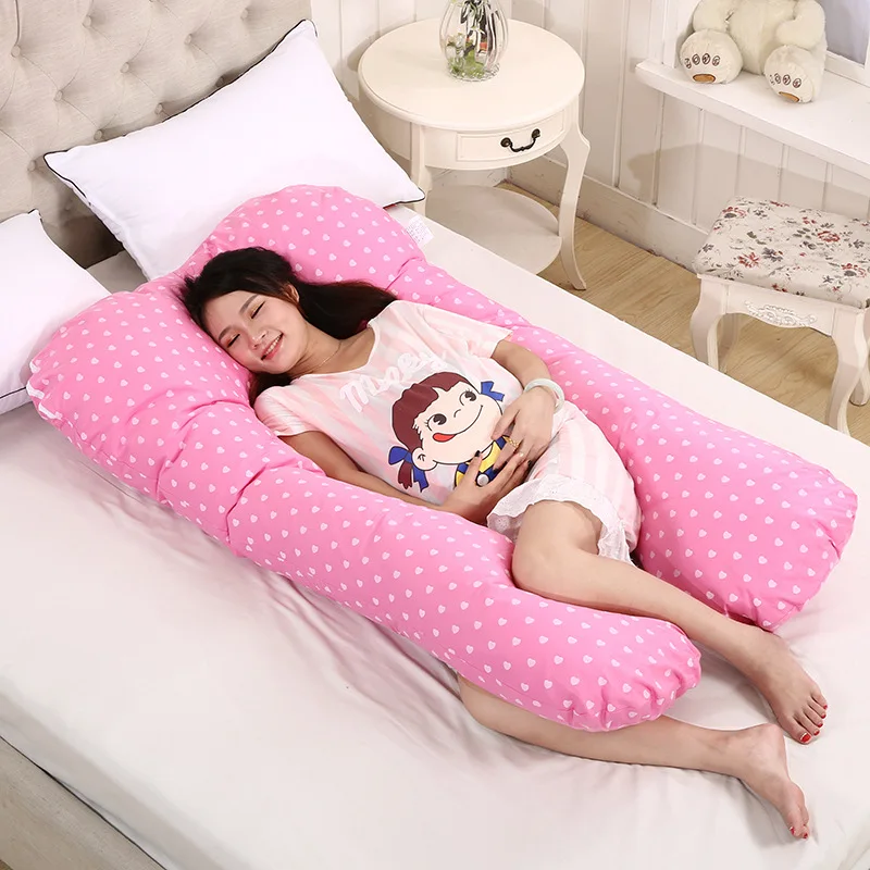 130x70cm Pregnant Women Pillowcases Bed Sleeping 100% Cotton Pregnancy U-shaped Pillow Cover Side Sleepers NO FILLER images - 6