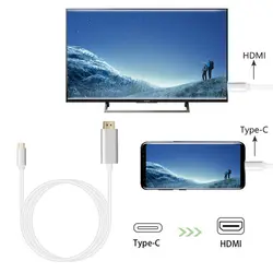 USB C к HDMI Тип C к HDMI кабель мужчинами кабель 1,8 м для 2018 MacBook Pro samsung S8 S9 NOTE8 huawei Mate10 4 K