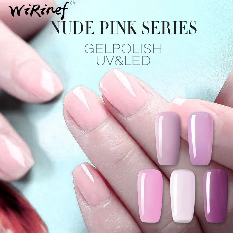 

WiRinef Soak Off Gel Nail Polish UV LED Gel Polish 5 Colors Gelpolish Semi Permanent Hybrid Polish Varnish Gel Lacquer