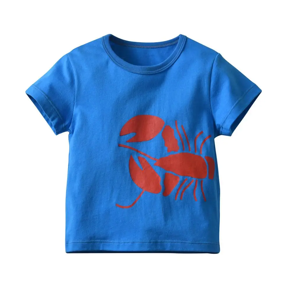 VTOM Summer Top Baby Boys T Shirt Kids Short Sleeve Blue T Shirt Pure ...