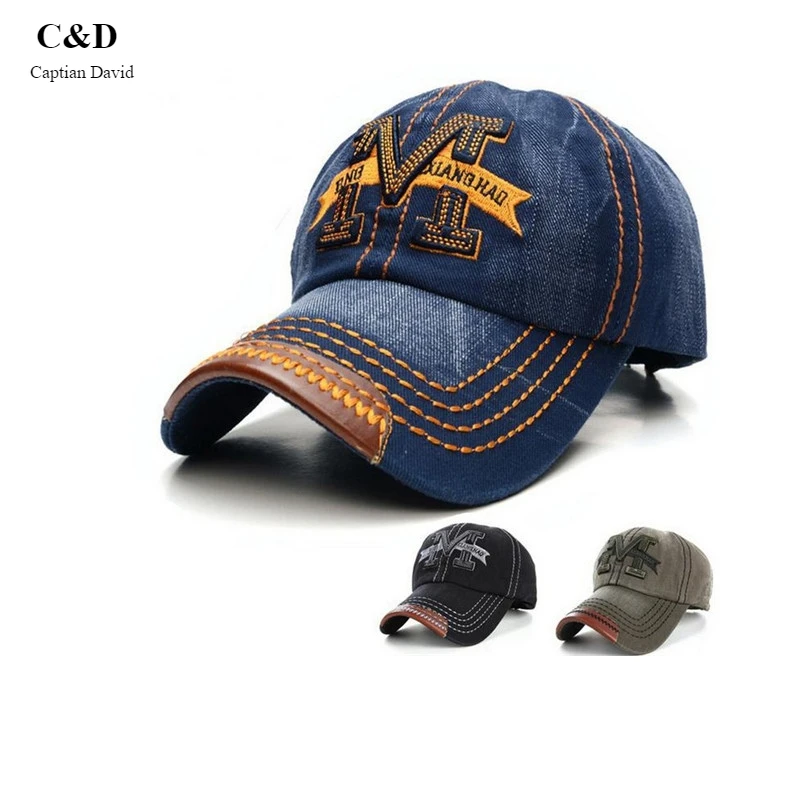 

2019 New Best Sellers vintage baseball cap cowboy Embroidery M Letter baseball hat casual 4 Color High-quality cap Gorra de