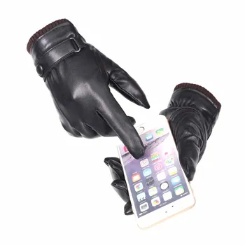 

Winter Leather Gloves Touch Screen Gloves Warm Thicken Riding Workout Gloves for Travel Outdoor