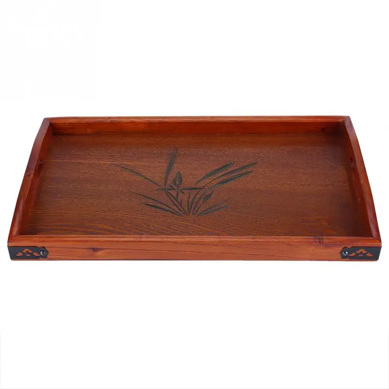 Details about   Large Wood Serving tea Water Drinks Tray Wooden Breakfast Tea Serving Tray Wi HG 