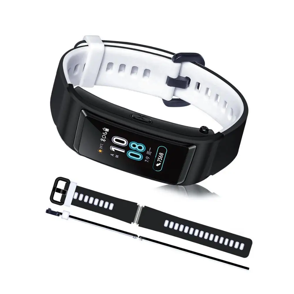

Bracelet Silicone Wristband Strap Multicolor Two-Color Bracelet Watch Wristband Accessories Strap for Huawei B5