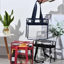 Горячая прозрачная сумка для покупок ПВХ прозрачная пляжная сумка хозяйственные сумки Новинка