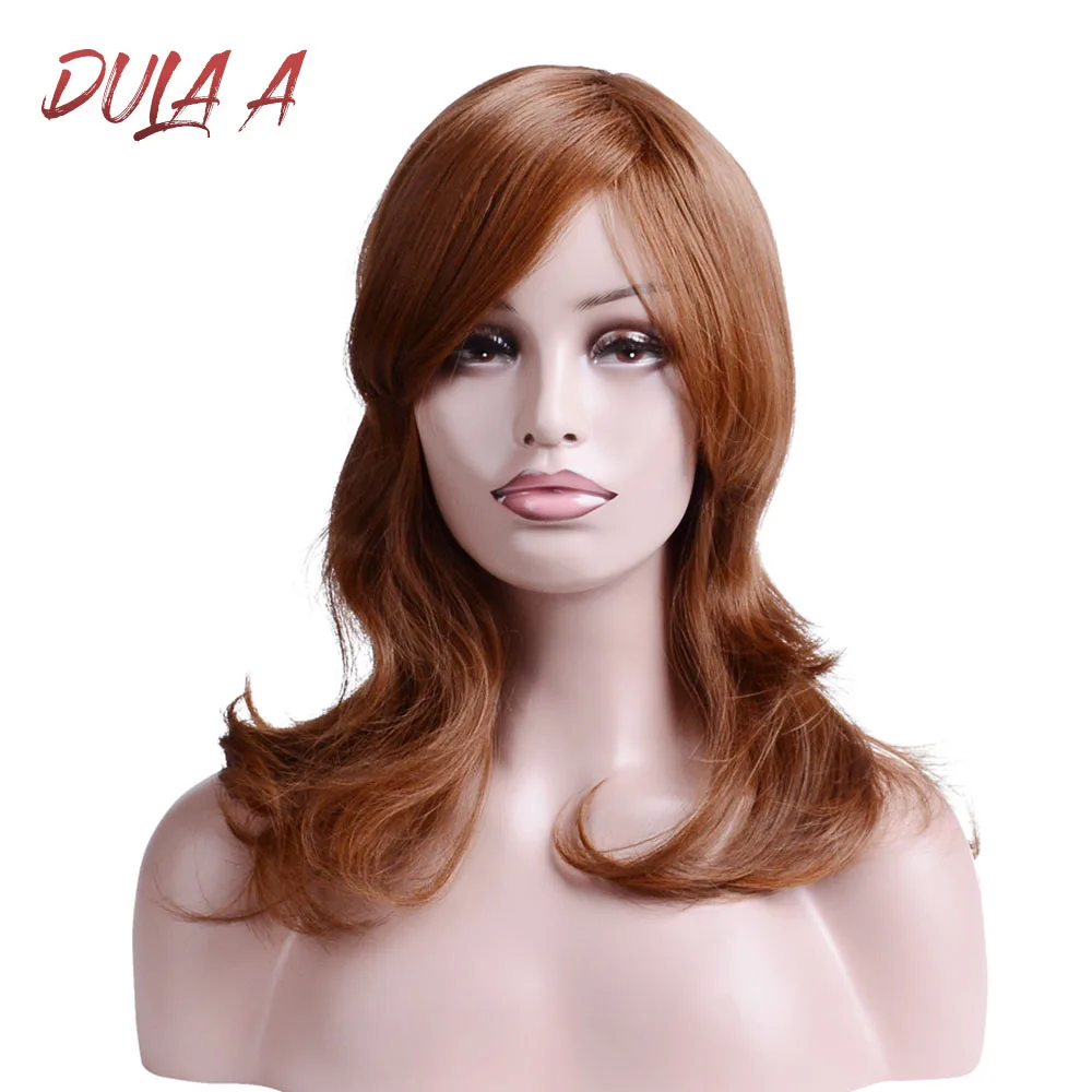 

Synthetic Wig Dula a Synthetic Heat Resistant Long Straight and Wavy Cosplay Hair 18 Inches Salon Party Hairpieces