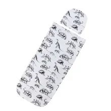 Горячая новорожденных динозавр пеленать одеяло для сна сумка для пеленания обертывание+ шляпа 2 шт