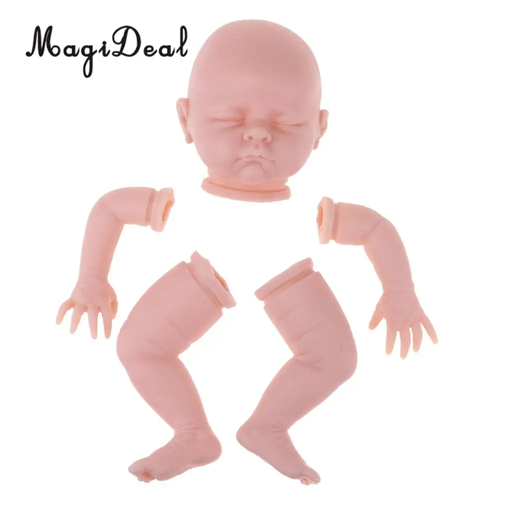 

22'' Neborn Kits Baby Silicone Vinyl Head Arms Legs For Neborn Dolls Baby DIY Supplies #1