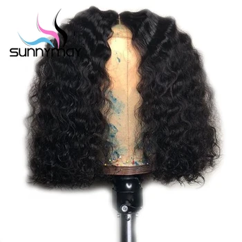 

Sunnymay Short 4x4 Curly Human Hair Wigs Remy Brazilian Lace Front Wigs With Baby Hair Pre Plucked Lace Front Human Hair Wigs