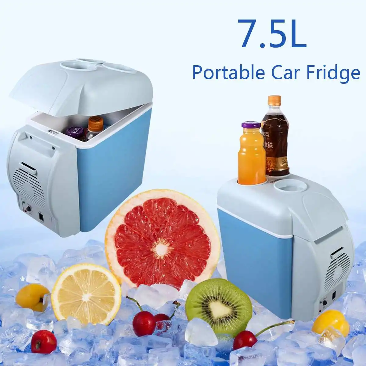 

KROAK 7.5L Protable Mini Car Fridge Refrigerator Cooler Warmer For Home Travel Cooler Freezer Warmer 12/24V