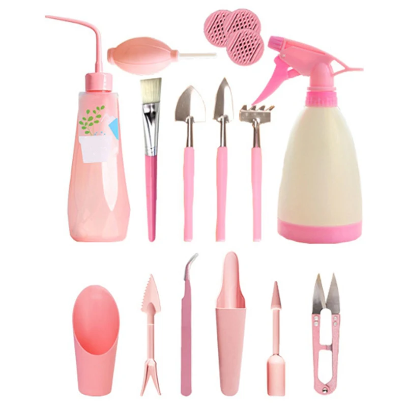 

16Pcs Multi-Function Mini Gardening Hand Tools Set Succulent Plants Watering Bottles Miniature Garden Plants Tools