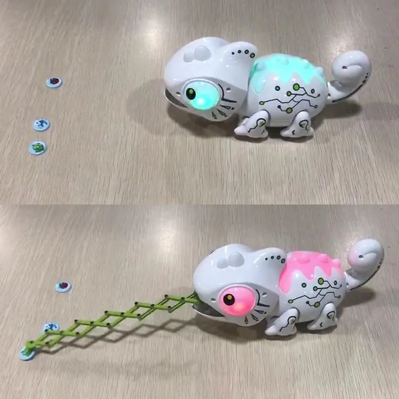 Happy Cow Funny Chameleon Color Changeable Smart Chameleon 2.4GHz Remote Control Chameleon Toys For Children Kids Toy 777-618