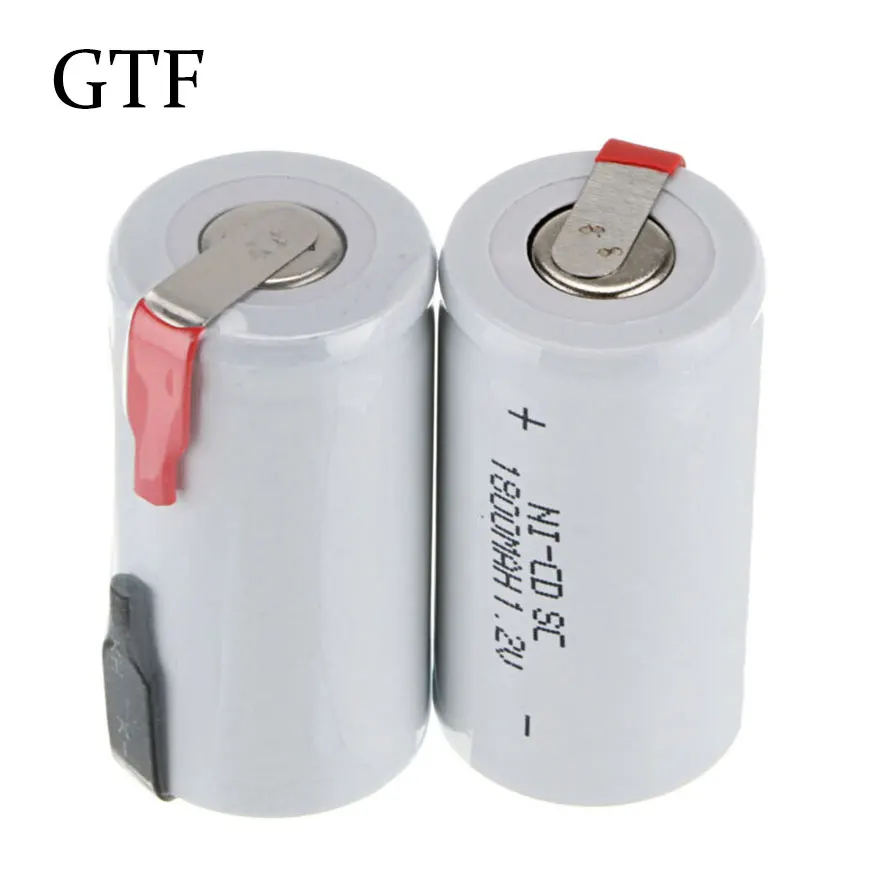 

GTF 1-20pcs Sub C 1.2V 1800mAh Ni-Cd Rechargeable Battery SC Nicd Batteries for Electric Tools Drill Screw Welding Flashlight
