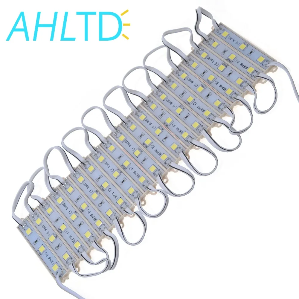 

20PCS 5050 3 LED Module Lighting for Sign DC 12V Waterproof Superbright Smd led Modules Cool White / Warm white/Blue/Red Color