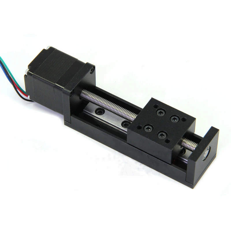 T6 Mini LeadScrew 12mm Pitch Slide Stage Linear Actuator Stepper Motor 50-200mm