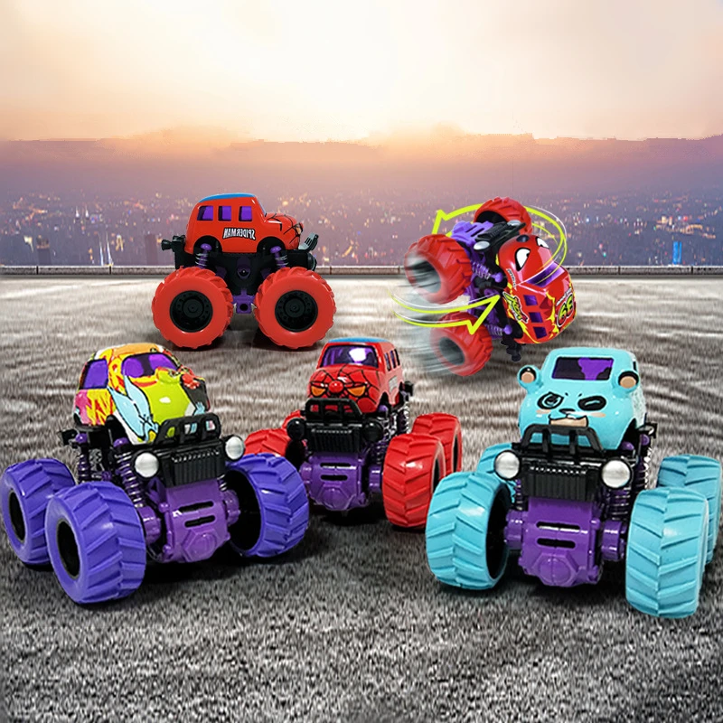 

Hot Sale Car Toy Cartoon Graffiti Car Model of Bigfoot Alloy Vehicle with Return Inertia for Children Gift
