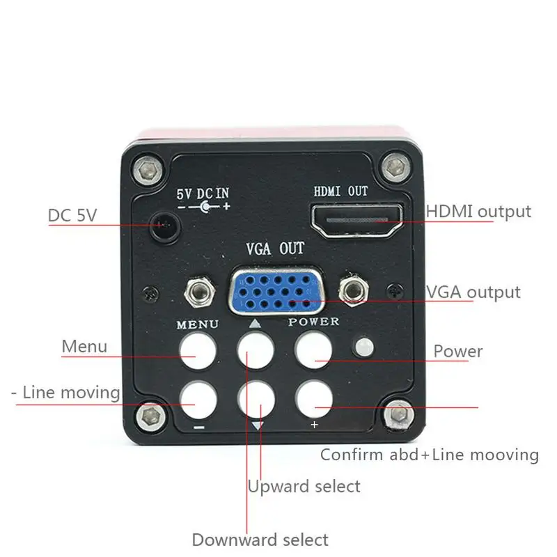  Microscope HD 13MP 60F/S HDMI VGA Industrial Electron Microscope Camera+130X C Mount Lens+56 LED Ri