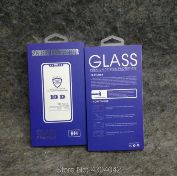 500 шт. 9H pro пластиковая коробка для Samsung Galaxy Note 9 стекло S10 S9 s8 Plus полное покрытие