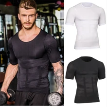 M-2XL жилет для похудения мужской формирователь тела для тренажерного зала Корректирующее белье для бодибилдинга Спортивная одежда для фитнеса плюс размер футболка XXL XL рубашка