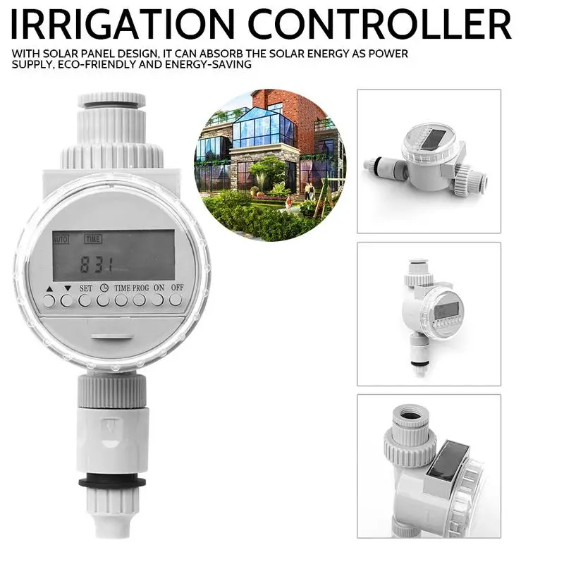 

Solar Digital LCD Auto Watering Timer Water saving Irrigation Controller Garden Tool