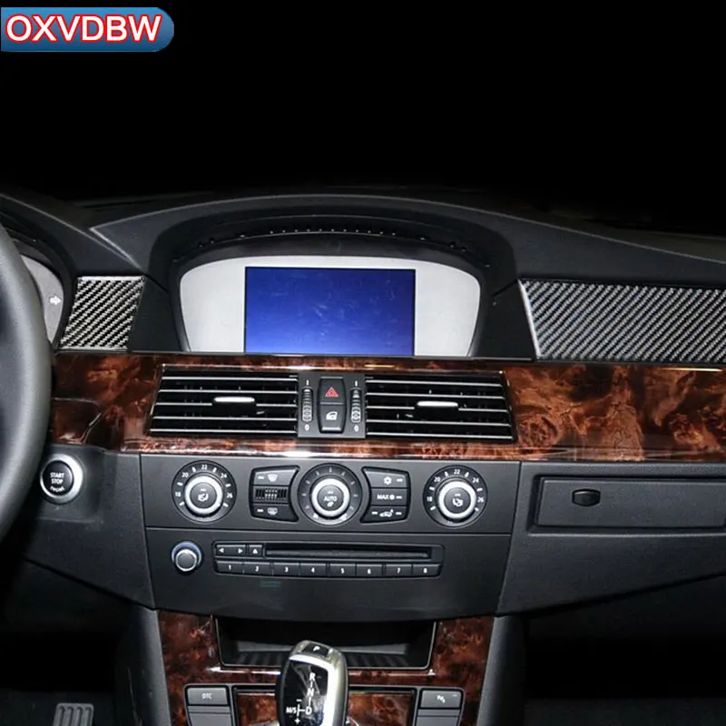 Для BMW E60 5 серии карбоновое волокно внутренняя рамка для приборной панели