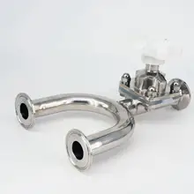 " 25 мм 316L нержавеющая сталь санитарный U Тип 1,5" Tri Clamp мембранный клапан доморощенный 229 PSI