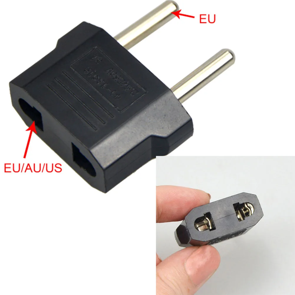 

1Pcs 220V/5A EU Adapter Portable Practical dual-use socket black color transform plug socket adapter