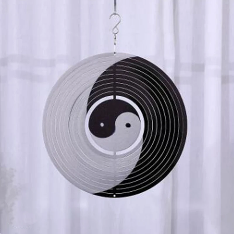 

3D Metal Creative Colorful Pattern Wind Chimes Hanging Wind Spinner Home Decor