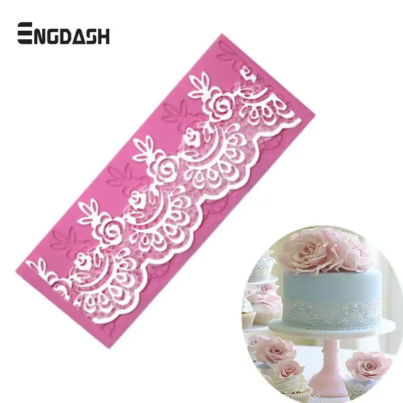 

ENGDASH 1pc 3D Lace Shape Silicone Mold Cake Decoration Baking Tools Fondant Candy Cakes Accessories Wedding Tools High Quality