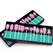 12 шт. кварцевый скраб для ногтей, набор сверл для маникюра, сменные сверла, 3/32 шлифовальная Шлифовальная головка, набор для маникюра, педикюра, 2,35