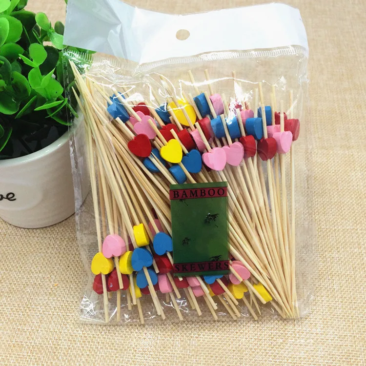 

New 12cm 100pcs/bag Disposable Art Fruit Fork Creative Cocktail Sign Pastry Decoration Sign / KTV / Party / Bar