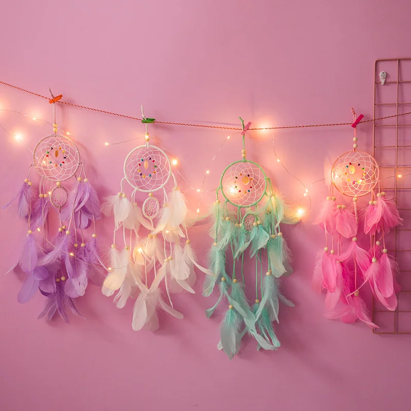 

Catch Dream Net Hanging Decoration Wind Chime Girl Heart Decoration Room Accessories Creative Fresh Girl Gift Bedroom Ornaments