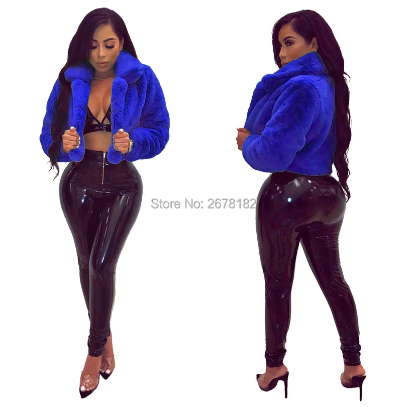 

Solid 6 Colors Women Faux Fur Short Jacket Turn Down Collar Long Sleeve Open Stitch Coat Warm Outerwear Casual Cardigan