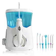 Электрический ирригатор для полости рта YASI 912, большой резервуар для воды, электрическая зубочистка с 8 насадками, пятискоростной водный ирригатор для полости рта