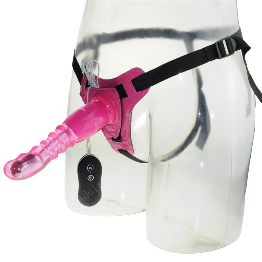 8 Inches 10 Speed G Spot Vibrator Strap On font b Dildo b font Control Vibration