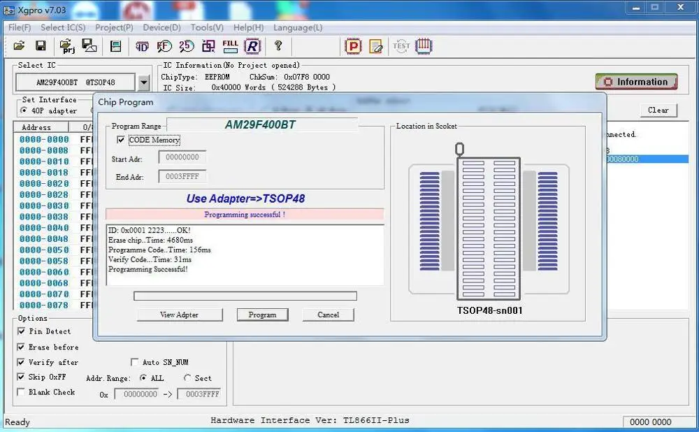 USB программатор DYKB TL866II Plus для 15000 + IC SPI 40/44 / 48PIN Flash NAND EEPROM MCU PIC AVR SOP8