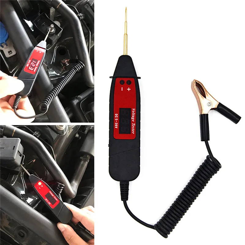 Universal 5 48V Automotive LCD Digital Circuit Tester Electric Voltage Test Power Probe Circuit