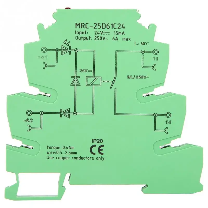 

MRC-25D61C24 PLC Electromagnetic Contact Interface Relay Module 6A NO