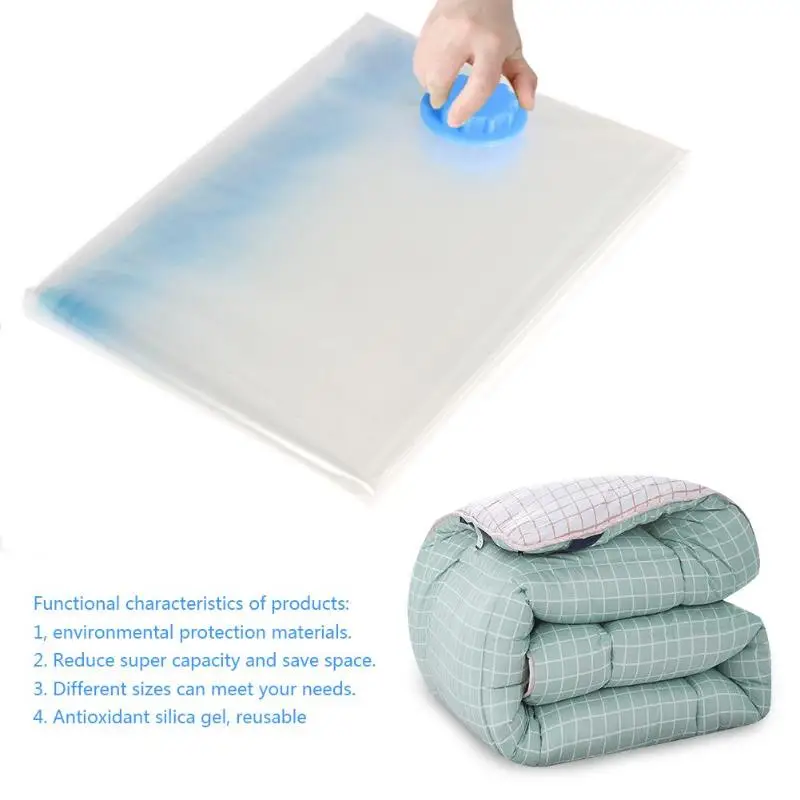 

20Pcs 3 Sizes Clear Vacuum Storage Bag Space-Saving Sealing Compressed Bag For Clothes Bedding Quilt Wardrobe Home Organizer