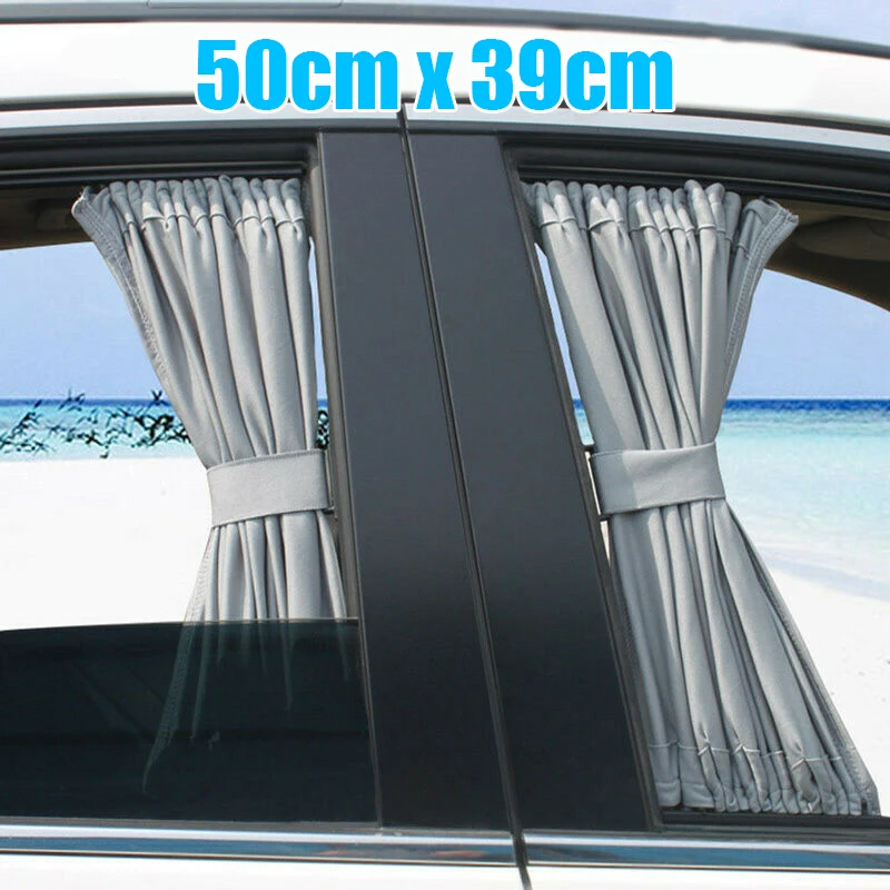 

2Pcs Universal Car Van SUV VIP Window Curtain Anti-UV Sunshade Visor 50*39cm