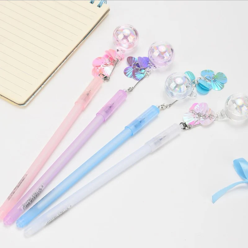 Creative Wishing Bottle Neutral Pens Cute Shell Gel Pens Kawaii Pendant ...