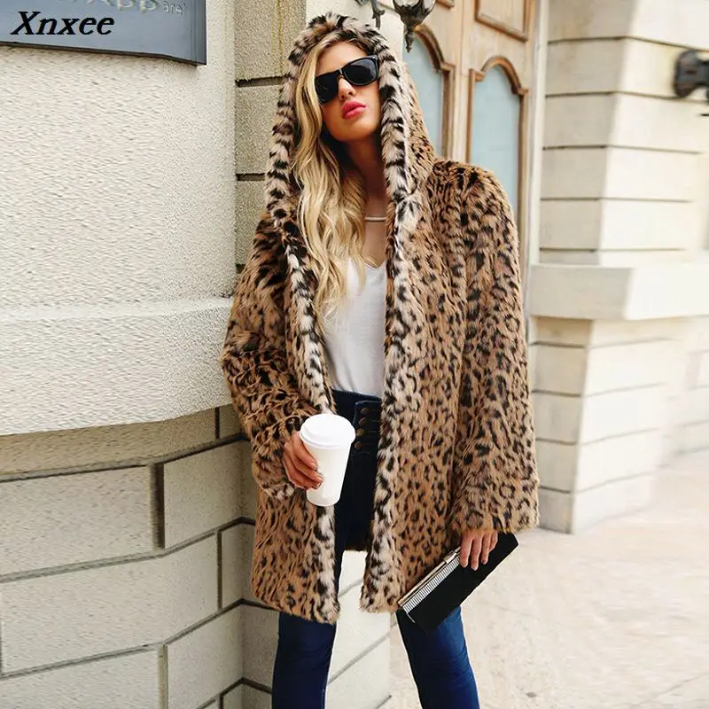 Leopard Print Winter Women Faux Fox Fur Coat 2018 Casual Hoodies Fur Jacket Coat Vintage Long Sleeve Jacket Fur Overcoat ukraine Leopard Print Winter Women Faux Fox Fur Coat 2018 Casual Hoodies Fur Jacket Coat Vintage Long Sleeve Jacket Fur Overcoat ukraine