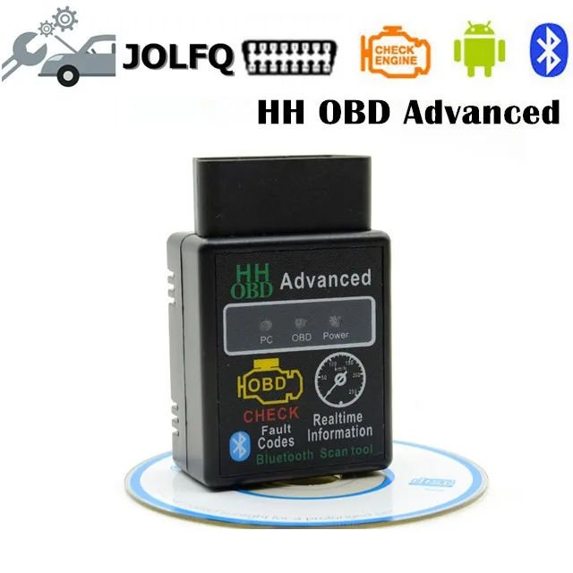 Лучшие продажи HHOBD elm327 Advanced ELM 327 Bluetooth OBD2 v2.1 проверьте код неисправности стереть проблемы Авто сканер кода