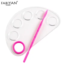 5 отверстий палитра шпатель пластиковый полукруг УФ гель лак смешивание крема пигмент основа для росписи ногтей Макияж DIY Набор инструментов