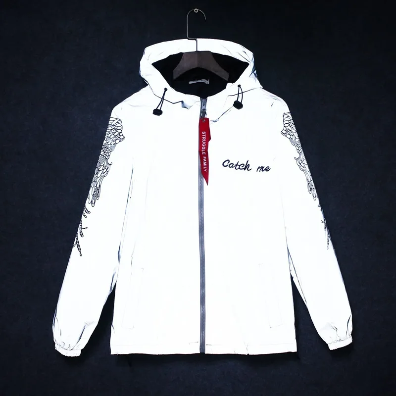 3M Светоотражающий жилет Для мужчин с капюшоном куртка-ветровка в стиле хип-хоп Уличная Для мужчин Куртки Modis Колледж мужской куртка уличные Стиль восторженные одежда