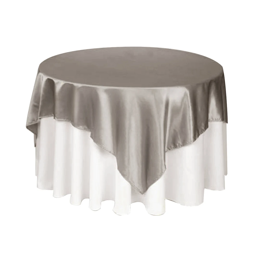 

osierr6 Tablecloth, 145 x 145cm/57x57'' Polyester Solid Color Table Cover for Wedding Party Restaurant Banquet Decor(Gold)